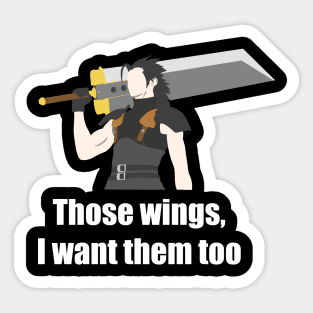 Sad Zack Fair Quote Sticker